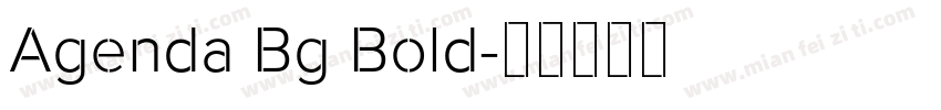 Agenda Bg Bold字体转换